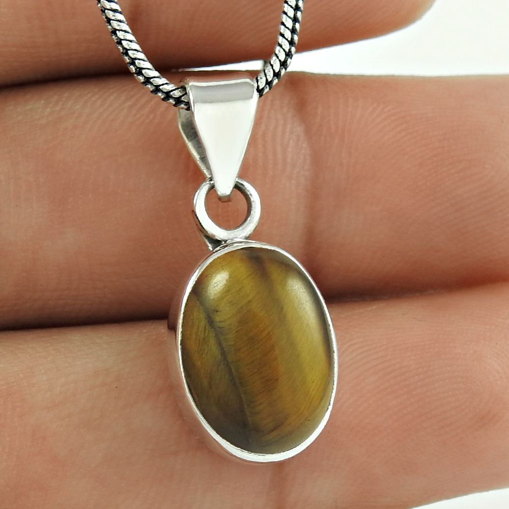 Tiger eye pendant 925 silver jewelry sterling silver pendant factory direct sale wholesale silver jewelry