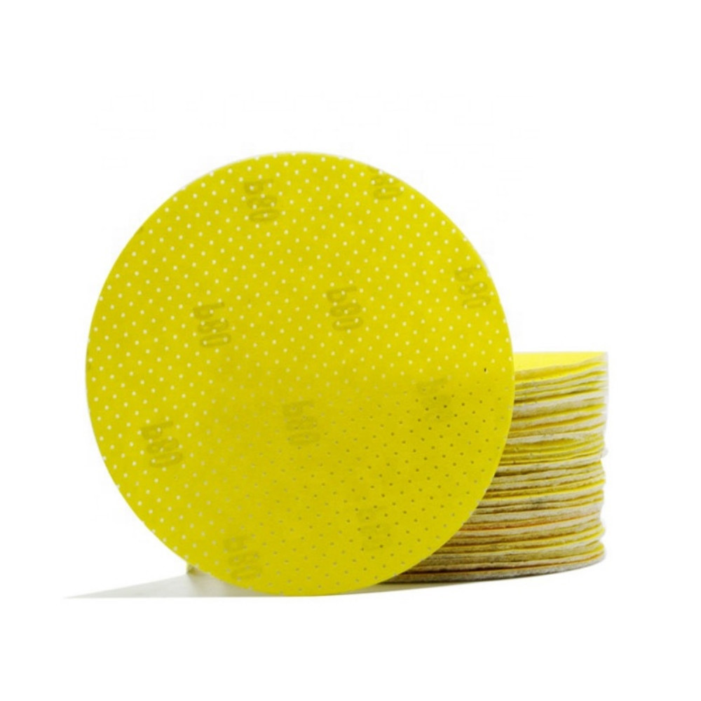 Manufacture Konaflex-Golden Yellow 9inch(225mm) Multi-Holes Hook&Loop Sanding Disc