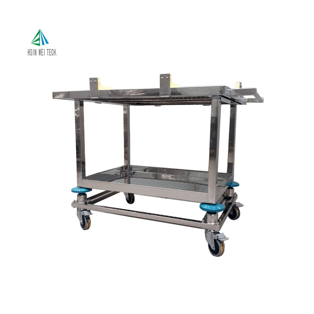 Double layer labs table trolley for medical