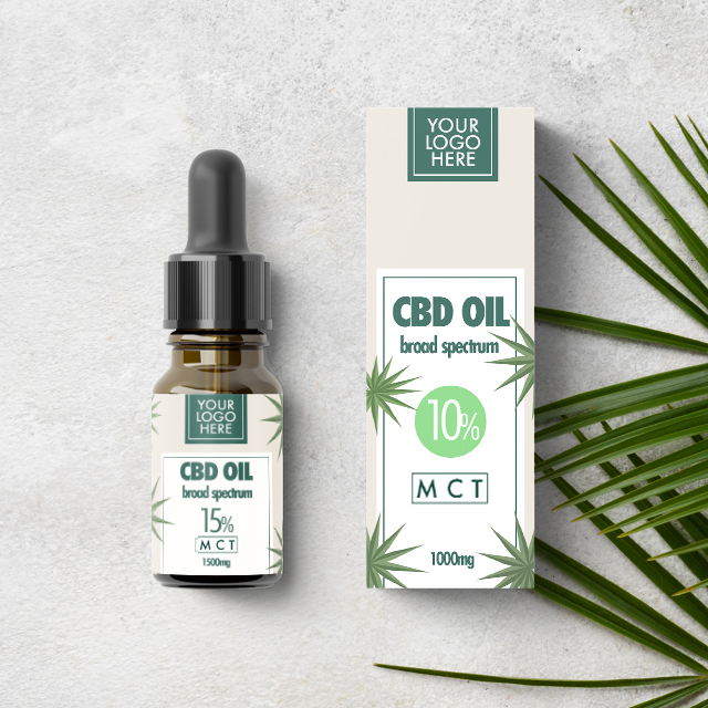CBD MCT масляные капли широкого спектра 10% - 1000 мг натуральная конопляная эффективная здоровая добавка CBD масло OEM на заказ
