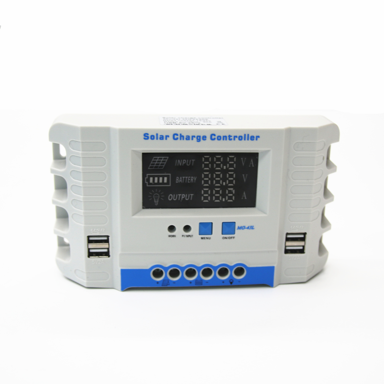 Controller 60A New Function of Solar Charge Controller with 2 sets of USB mobile phone charging ports Solar Controller