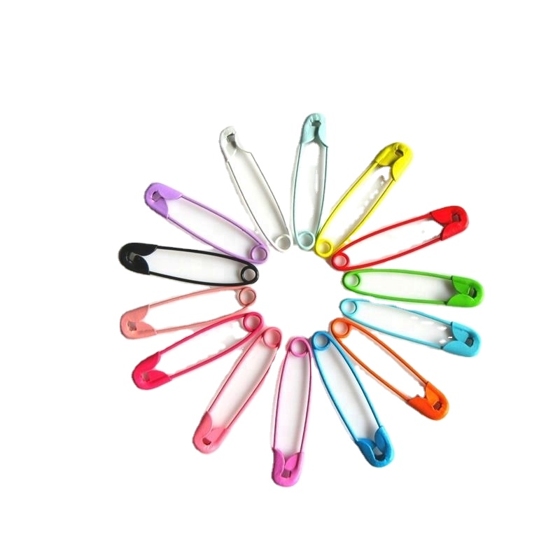 Traditional Design 28mm Colorful Metal Coiled Common Safety Pin For Household