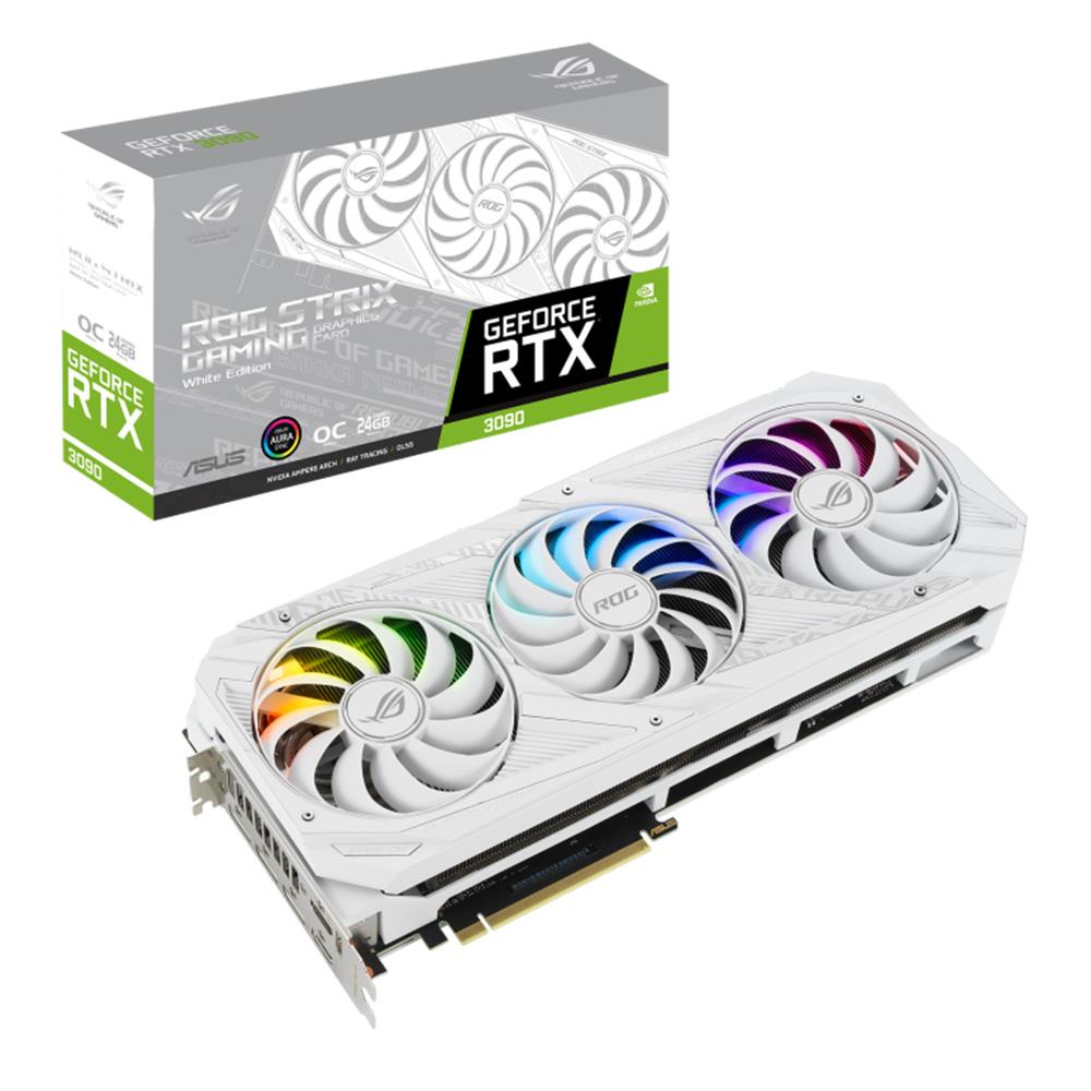 Hot Sales For ASUS GeForce RTX 3090 24GB GDDR6X Graphics Card - (ROG-STRIX-RTX3090-O24G-WHITE) BUY 10 GET 4 FREE