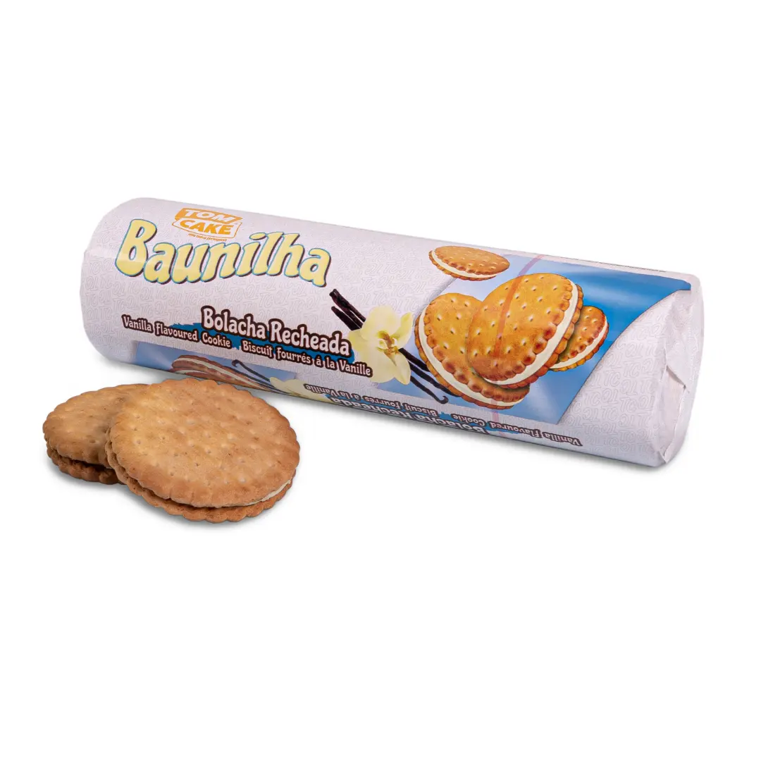Hot Seller TOM CAKE Vanilla Flavoured Filled Biscuits 240g
