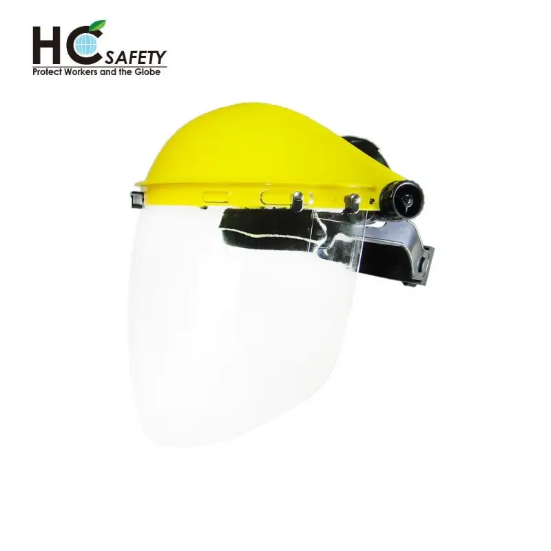 F003 EN166 high impact heat resistant clear polycarbonate disposable face shield
