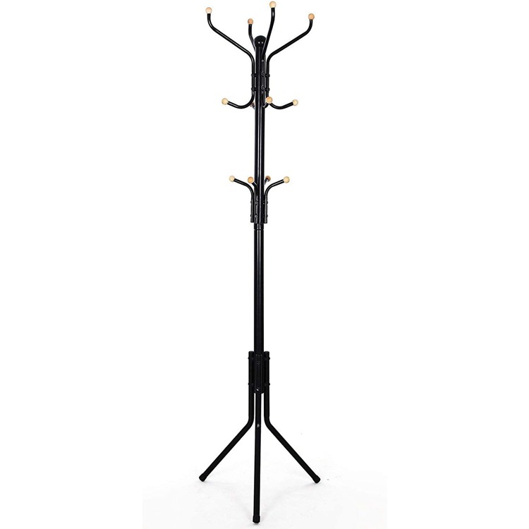 SONGMICS entryway Freestand Hall Tree Металлическая черная шляпа сумка вешалка для пальто стойка для одежды