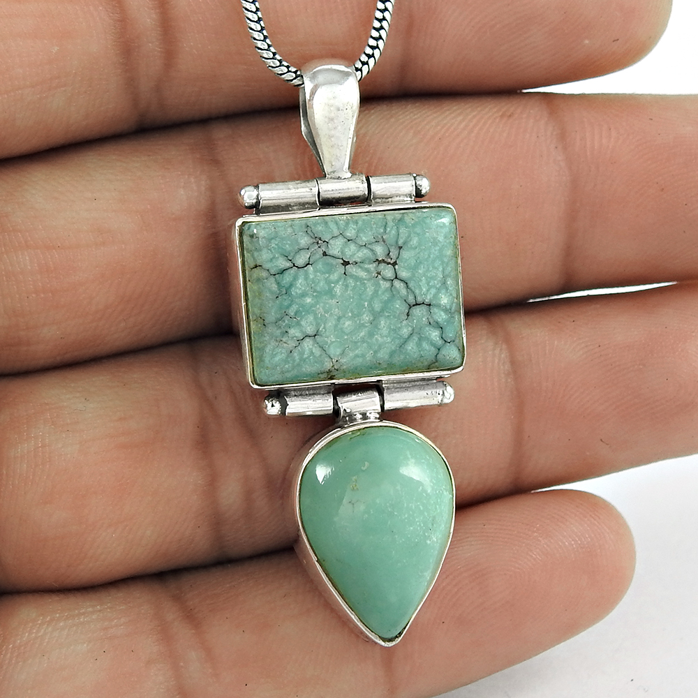 Sky blue turquoise pendant handmade jewelry 925 sterling silver pendants wholesale price silver pendants