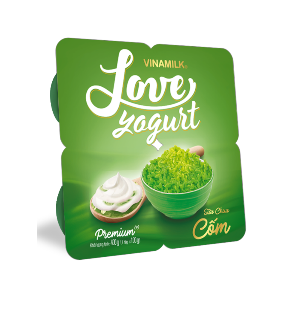 Eating Yogurt - Vianmilk - High Quality - Green Nuggets Yogurt - Packing 100g per box x 48 boxes per Carton