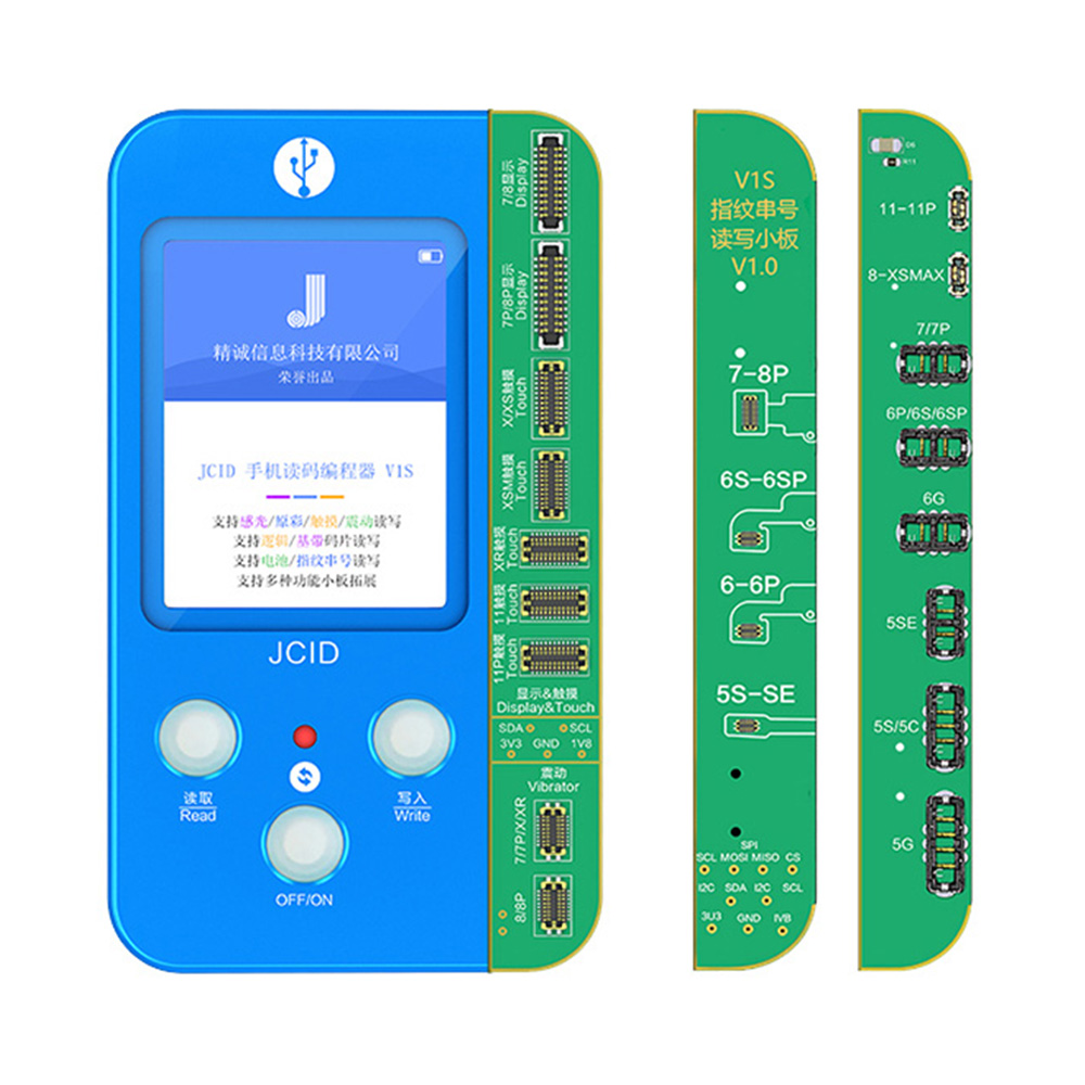 JC V1S мобильного телефона со штрих-кодом 4-in-1Programmer для iPhone 7-11 Pro Max ЖК датчик освещенности True Tone вибратор тестер инструменты JC V1
