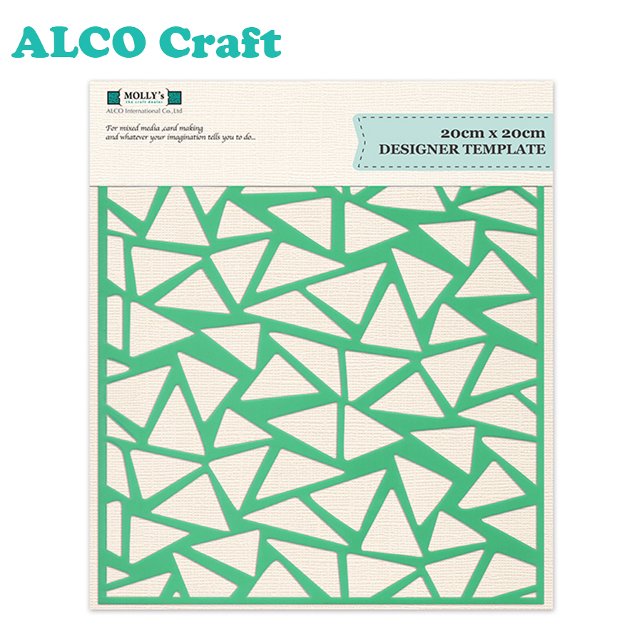 PET material 20x20cm designer template art stencil for craft