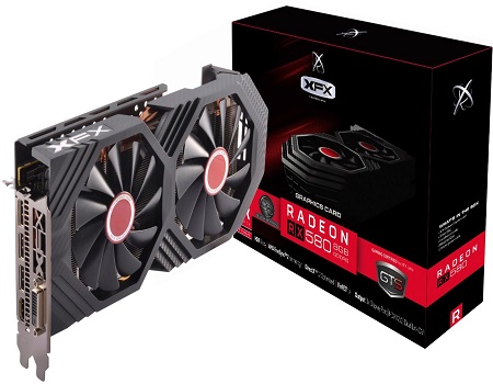 Настольная графическая карта _ купите 2 получите 1 бесплатно _ XFX - AMD Radeon RX 580 GTS Black Edition 8 ГБ GDDR5 PCI Express 3,0