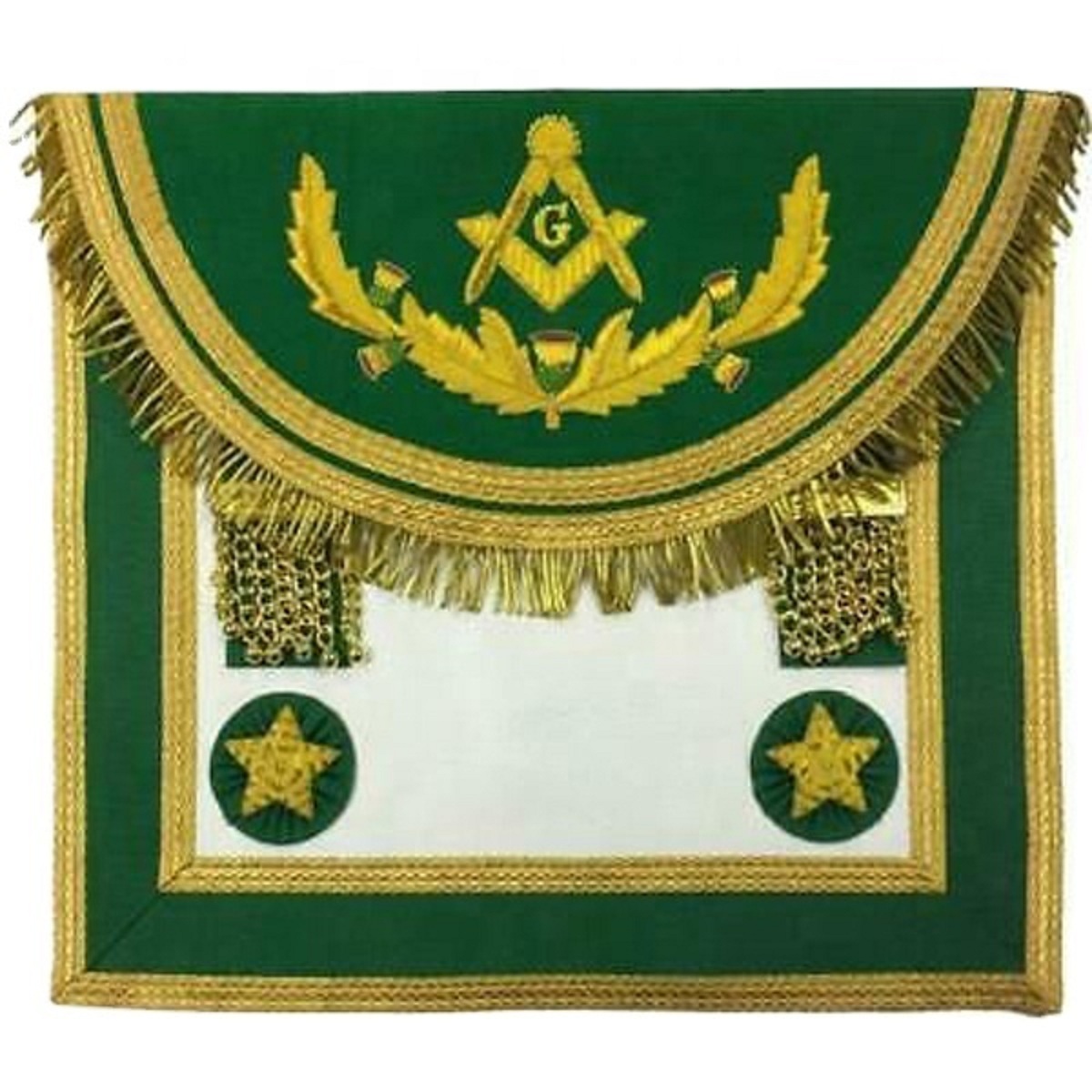 Hand Embroidery Masonic Regalia Master Masons Aprons Made In High Quality Real Lambskin Leather & Bullion Wire Gold & Silver