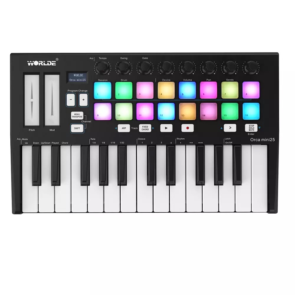 MIDI-контроллер клавиатура пианино Мини 25 клавиш usb цифровой для музыкальных инструментов музыкальное производство