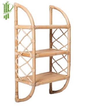 Rattan wall shelf, Rattan shelf book and cute gadgets in Vietnam 2021