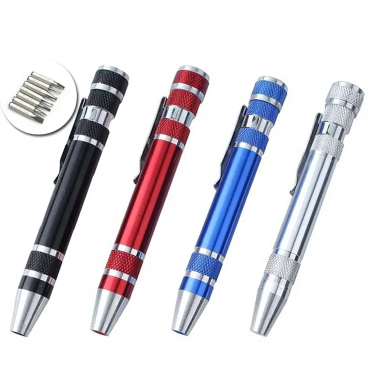 Mini Pocket 8 in 1 Multi Tools Pen Precision Screwdriver Kit promotional pen with screwdriver