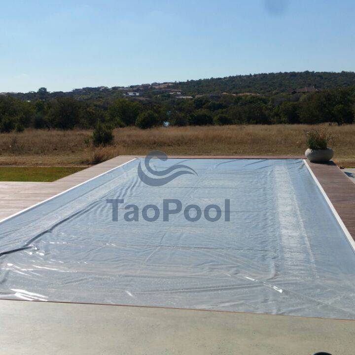 Electronic Safety Pool Cover Windproof Leakproof Dustproof Villa Pool Cover Flat Track Installation
