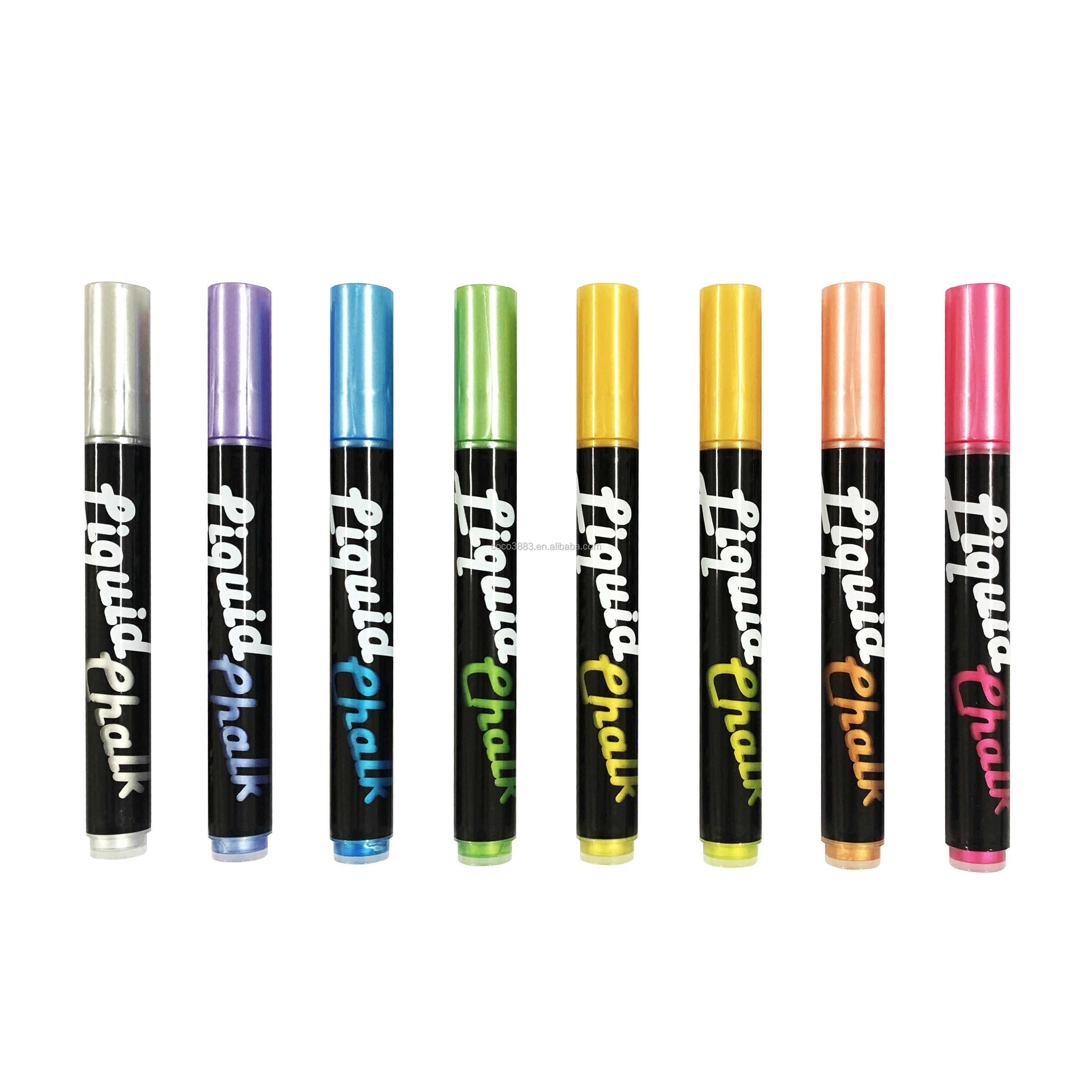 Water based Wet-Erase Ink OEM Erasable Metallic Color chalk marker