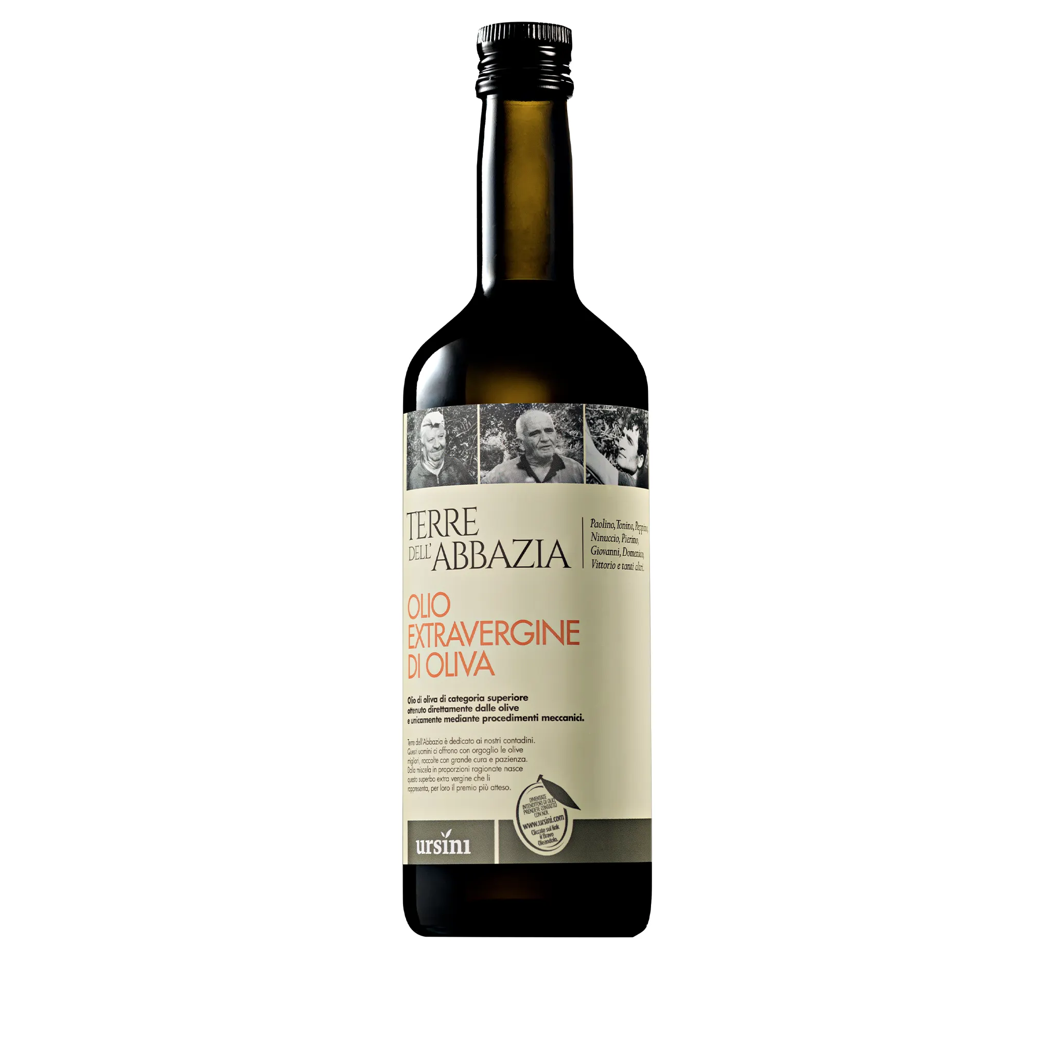 Italian Extra Virgin Olive Oil TERRE DELL'ABBAZIA 750 ml bottle - Made in Italy