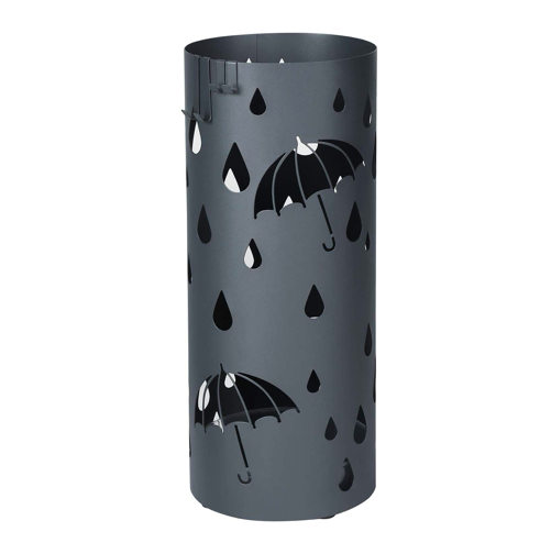 Umbrella Stand with Water Tray and Hooks