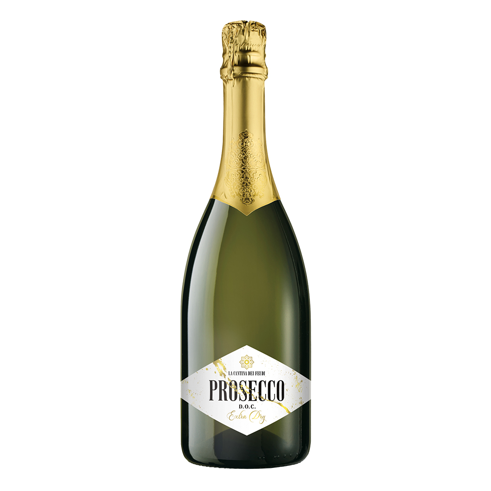 Italian high quality "Prosecco DOC" white sparkling wine 75 cl LA CANTINA DEI FEUDI