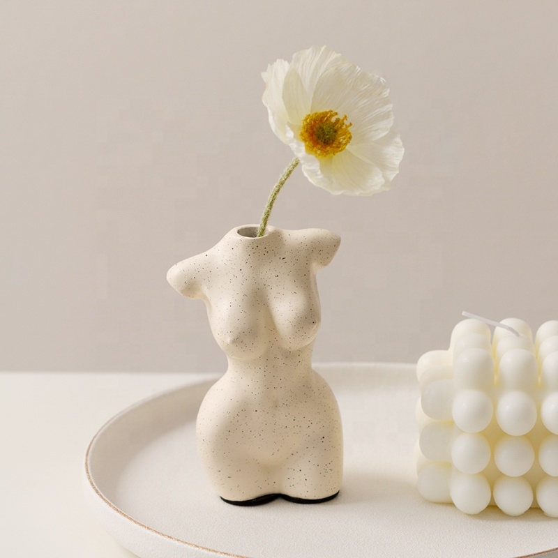 Amazon Hot Selling Body Shape Modern Nordic Simple Resin Vase