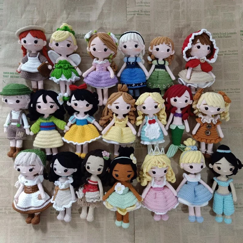 Collection Of Crochet Princess Inspired Doll Handmade Kid's Toy crochet toy for baby Vietnam Supplier Cheap Wholesale