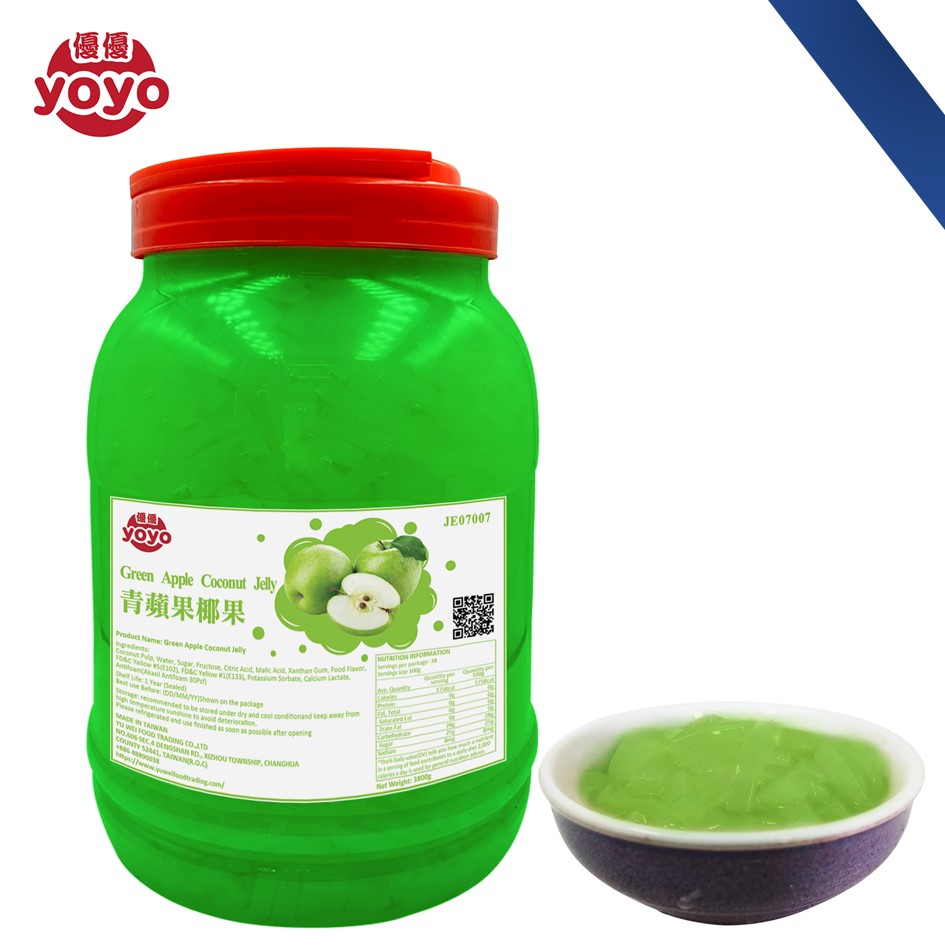 Green Apple Flavor Coconut Jelly From Taiwan