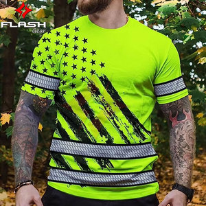 Nueva Camiseta de Verano para Hombre con Estampado por Sublimación, Diseño de Excavadora, Impresión Digital 3D HD, Camiseta de Seguridad Personalizada de Alta Visibilidad ANSI - Product Image 4