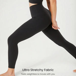 Ensemble t-shirt et legging pour femmes en gros tissu respirant de qualité supérieure vêtements d'entraînement impression personnalisée marque de marque privée - Product Image 4