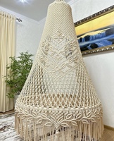 100% fait à la main macramé balançoire suspendue intérieur extérieur Boho Style macramé tissé à la main grand hamac suspendu chaise balançoire