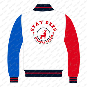 แจ็กเก็ตผ้าซาตินสำหรับผู้ชายใช้ได้ทุกเพศเสื้อแจ็คเก็ตบอมเบอร์ปักลายตัวอักษร - Product Image 4