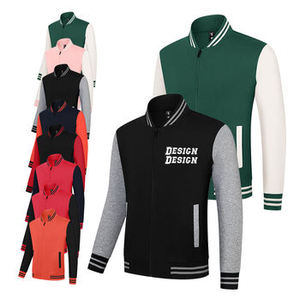 Veste universitaire en chenille en cuir PU de haute qualité pour hommes, hip hop au design vintage personnalisé avec décoration à motifs écologique - Product Image 2