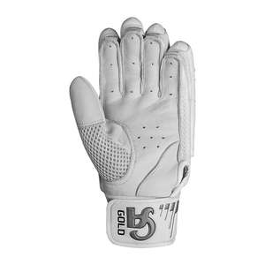 Guantes de Bateo para Cricket Gold Dragon para Zurdos, Blancos/Plateados - Product Image 2