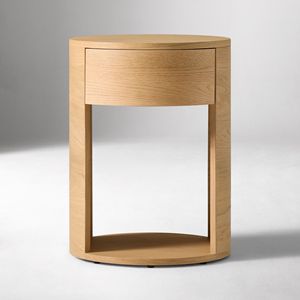 Table de chevet ronde Claremont en bois d'acajou de haute qualité avec 1 tiroir pour meubles de chambre - Product Image 6