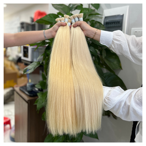 Cabello virgen vietnamita Rubio Extensiones de alta calidad Cabello humano a granel Sin trama Recta 10 "-30" Longitud al por mayor - Product Image 3