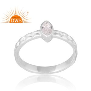 Stylish Design Sterling Silver Natural <b>Crystal</b> Quartz Gemstone <b>Ring</b> Custom Design Jewelry For Women Gift For Her - Product Image 1