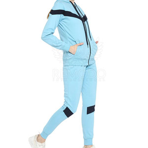 Fabricant pakistanais de survêtements d'hiver décontractés pour femmes, à capuche, en coton 100%, ensemble 2 pièces, couleur et logo personnalisables - Product Image 3