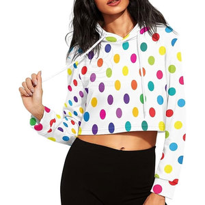 Hoodies courts décontractés les plus vendus pour femmes, à manches longues, avec logo frontal, design hivernal tendance - Product Image 3