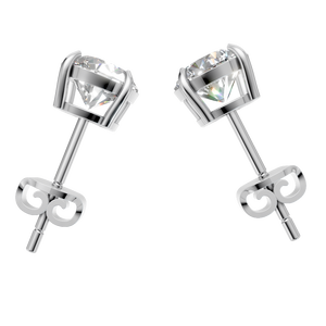 Boucles d'oreilles clous en moissanite de 1,5 carat, plaquées or 14Kt 18Kt, pour les anniversaires, les fiançailles, les fêtes, les mariages, cadeau parfait, IGI - Product Image 3