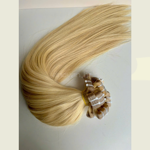 BANDE Blonde DANS Les Extensions De Cheveux Humains Vietnamiens Matériel Russe Technique Slave Vierge Texture Soyeuse Douce Premium Usine - Product Image 5
