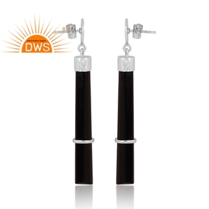Pendiente colgante de piedras preciosas de ónix negro Natural de plata de ley más vendido, joyería personalizada para mujer, regalo para ella - Product Image 3