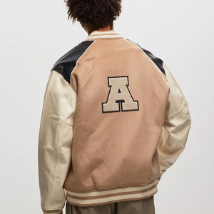 Vente chaude hommes université veste rétro Letterman Style lâche à la mode Baseball uniforme hommes vestes vélo voyage - Product Image 2