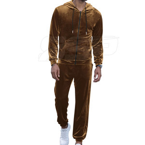 Survêtements en velours uni décontractés à capuche d'hiver légers de haute qualité faits sur mesure, service OEM, respirants et confortables pour hommes - Product Image 2