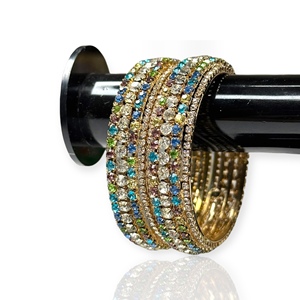 Ensemble de bracelets tendance en or plaqué or de qualité supérieure avec perles, longueur complète, pour mariée, fête festive, tenue traditionnelle, prix de gros - Product Image 3