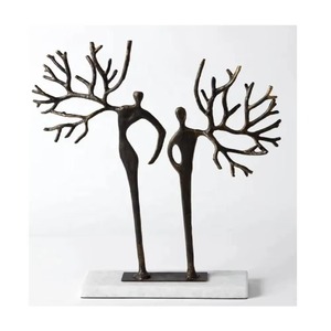 Estatuilla de estilo antiguo, objeto de mesa, acento decorativo elegante para el hogar moderno de lujo, oficina, sala de estar, estantes y Mesa - Product Image 1