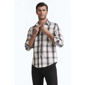 Chemise décontractée en coton pour homme MN-CS-SS24-031 100% popeline tissée, col montant, double boutonnage, idéale pour le bureau ou la saison automne - Product Image 5