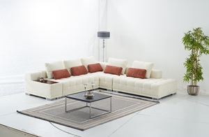 Juego de esquina de estilo italiano Minella, muebles de sala de estar ajustables convertibles cómodos para uso doméstico en Hotel, Material de tela - Product Image 6