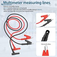 20A 100cm Copper Conductor PVC Alligator Clip Banana Plug Test Cable Lead Connector Dual Probe 4mm Combination Instrumentation