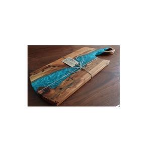 Customize Stylish <b>Epoxy</b> <b>Resin</b> And Wood Serving Board Rectangular Shape Chopping Board Customized Multi Functional Factory <b>Price</b> - Product Image 5
