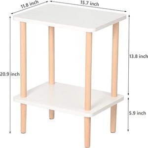 ชั้นวางของโต๊ะข้างพร้อมโต๊ะข้างเตียงแบบเปิดโล่ง - Product Image 3